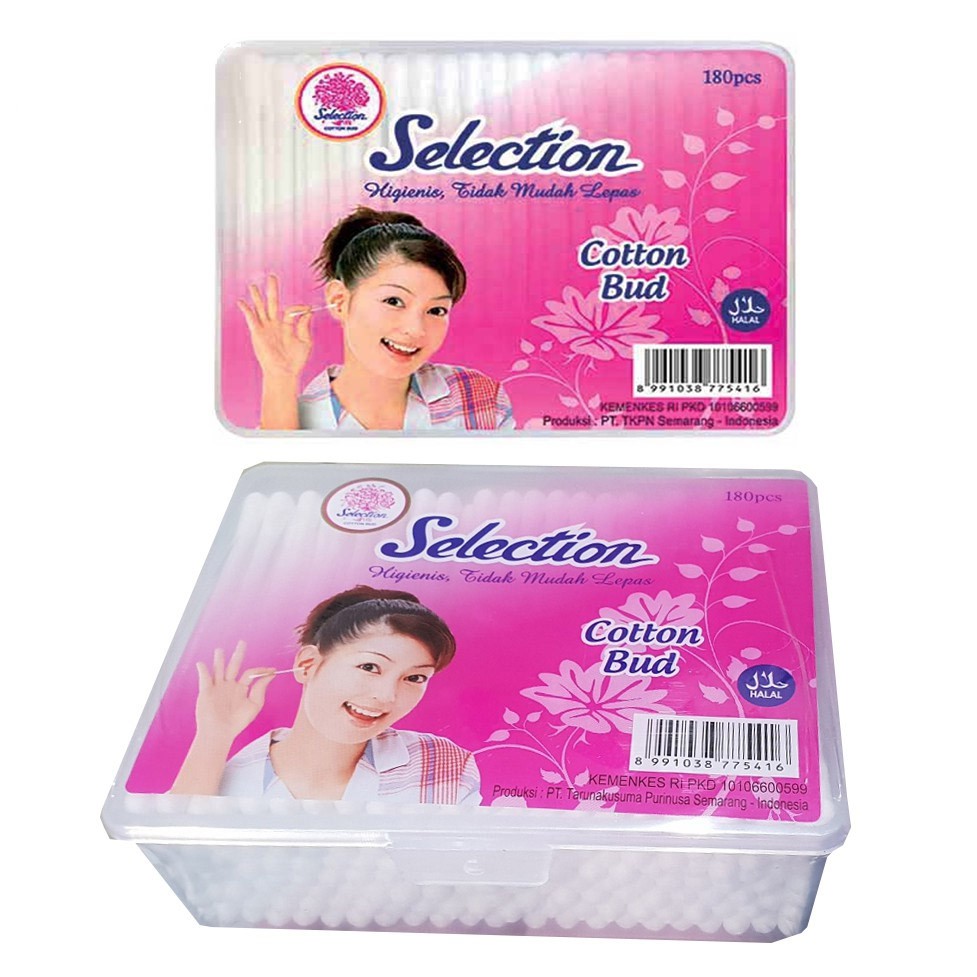 Cotton Bud Selection Isi 180pcs + Box Case