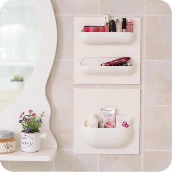 (BOW) Tempat Penyimpanan / Rak Tempat Peralatan Kamar Mandi Serbaguna Wall Hangging Rack