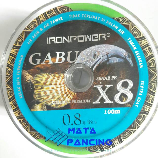 Benang pancing PE iron power gabus x8 100m connecting