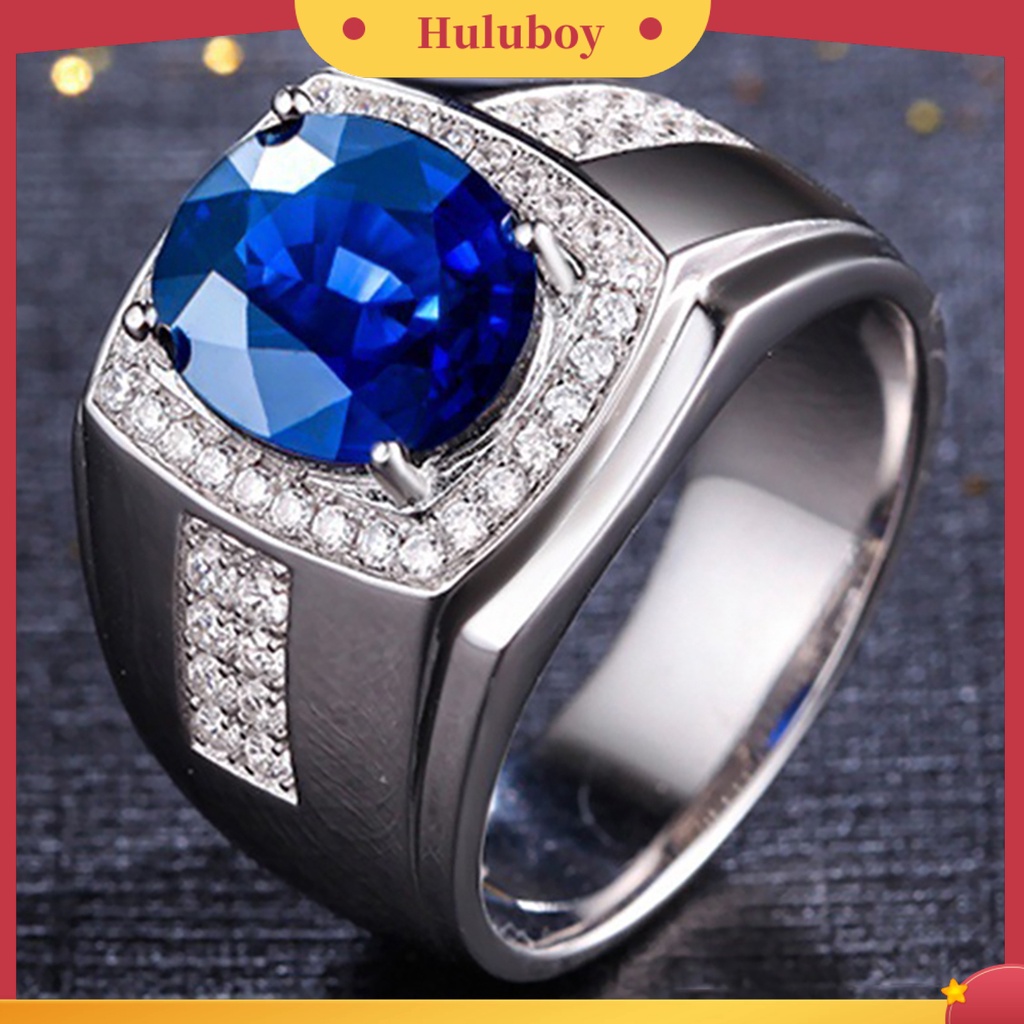 Hu Hu Hu Hu Hu Alat Bantu Pasang Kacamata♡ Cincin Pria Hias Cubic Zirconiaberlian Imitasi Gaya Mewah Untuk Hadiah