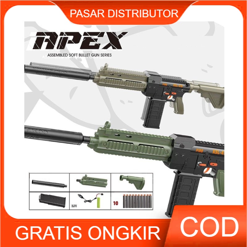 Mainan Anak PISTOL APEX KSL-416 Mainan Tembakan Series Pubg Soft Gun