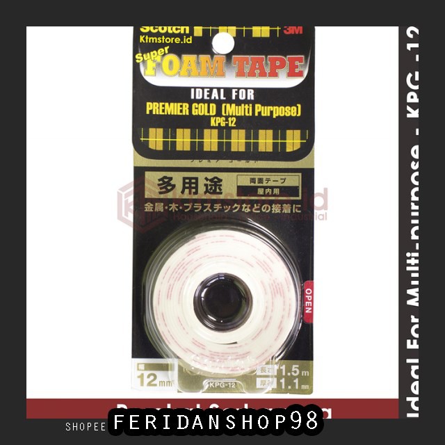 

BT601 DOUBLE TAPE SUPER BEST STRONG PREMIER GOLD DAYA REKAT 3M SCOTCH KPG-12 BY FERIDANSHOP98