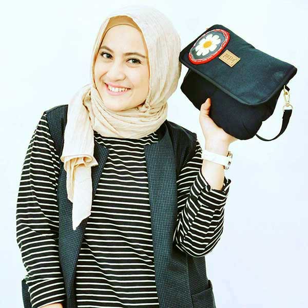 Tas Kanvas Clutch Maika etnik AHIA untuk Wanita