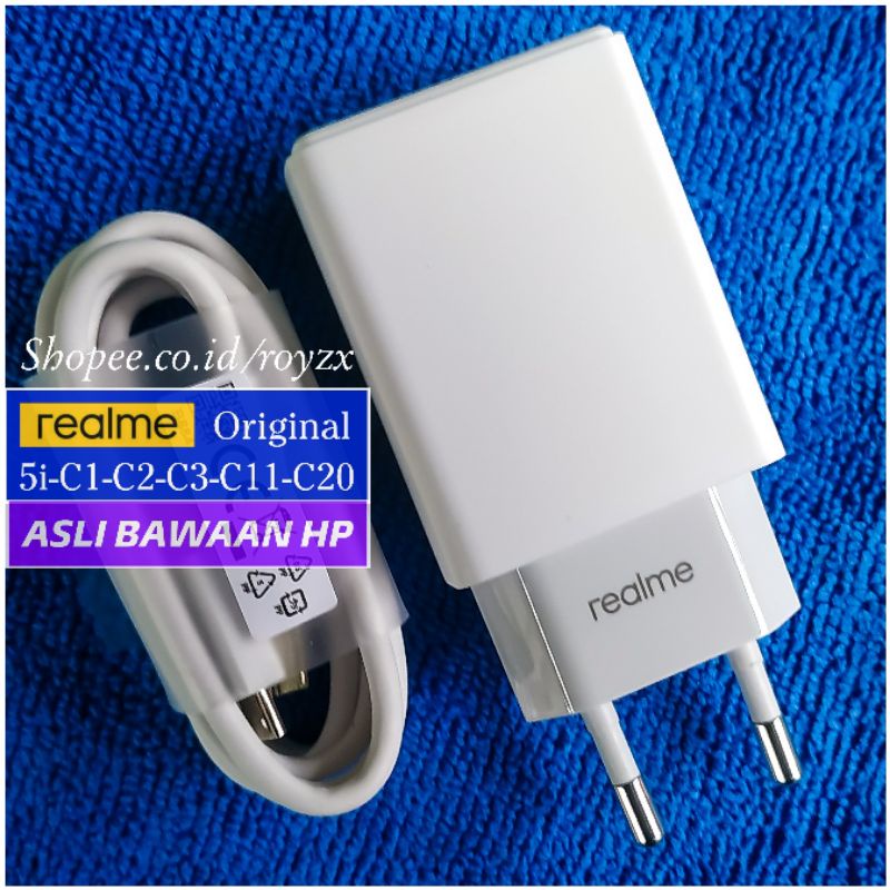 Charger Cas Hp Realme Original C21y C2 5i C3 C11 Ori Asli Bawaan Hp Bekas