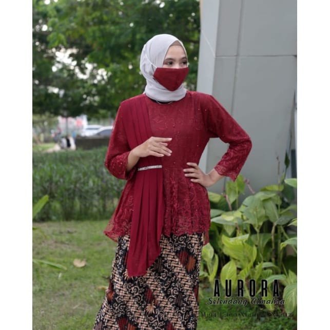 KEBAYA STELAN AORORA SELENDANG - KEBAYA MODERN - KEBAYA WISUDA - KEBAYA PESTA - ATASAN KEBAYA MODERN - KEBAYA KEKINIAN - KEBAYA BRUKAT-BLUS WISUDA