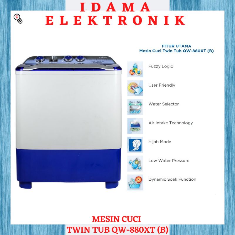 MESIN CUCI TWIN TUB QW-880XT QW-880XT (B)