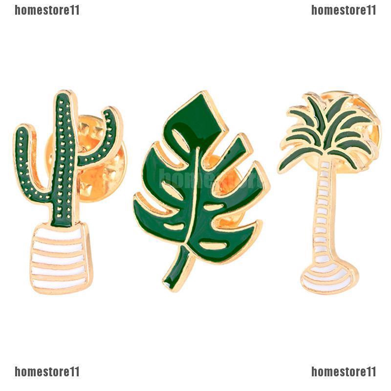 3pcs Set Pin Bros Bentuk Tanaman Kaktus Kartun Shopee Indonesia