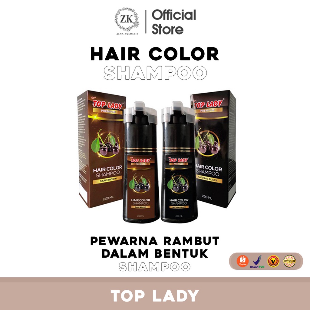Top Lady Premium Hair Color Shampoo