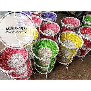 Ready tempat bawang  tempat  bumbu rotan sintetis Shopee 