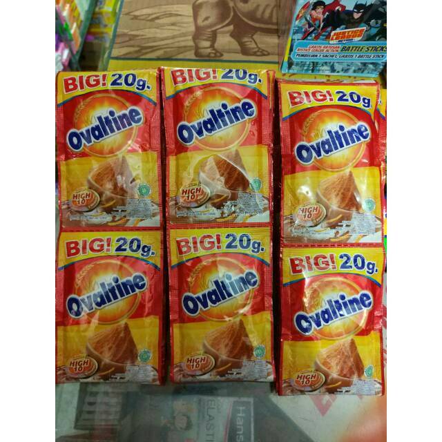 Ovaltine sachet @20g 1renceng 10sachet