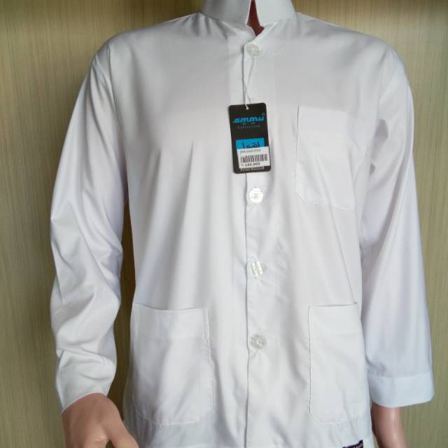 Baju Koko Ammu Original Putih Polos