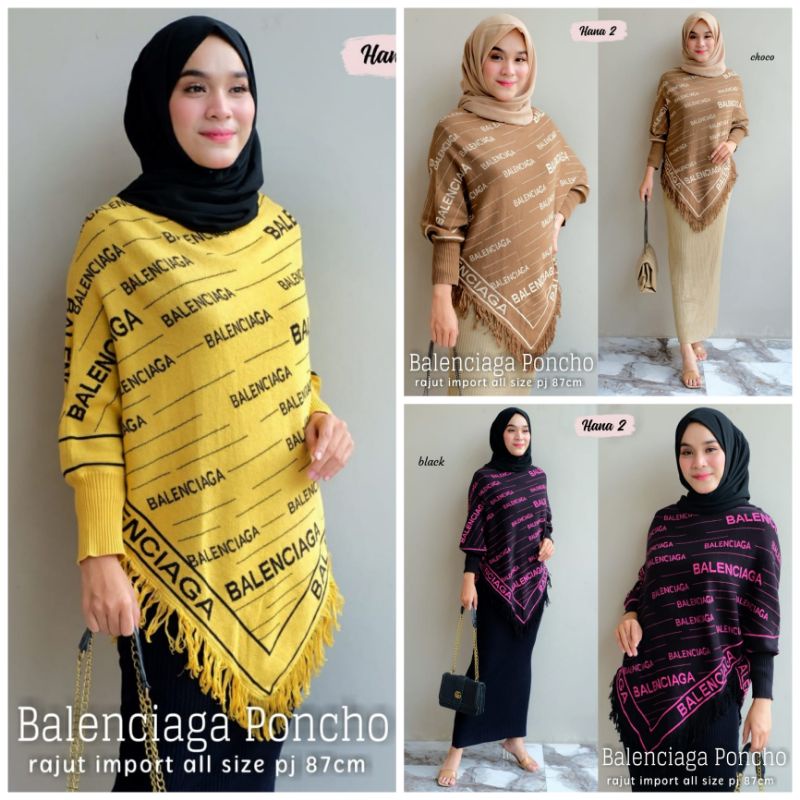 BALENCIAGAA PONCHO RAJUT IMPORT ORIGINAL BY HANA2
