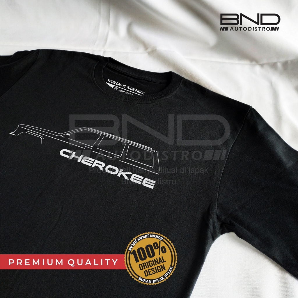 Kaos Jeep Cherokee XJ SIDE - T-Shirt Baju Kaos OffRoad Jip Kaos Cherokee Kaos Distro