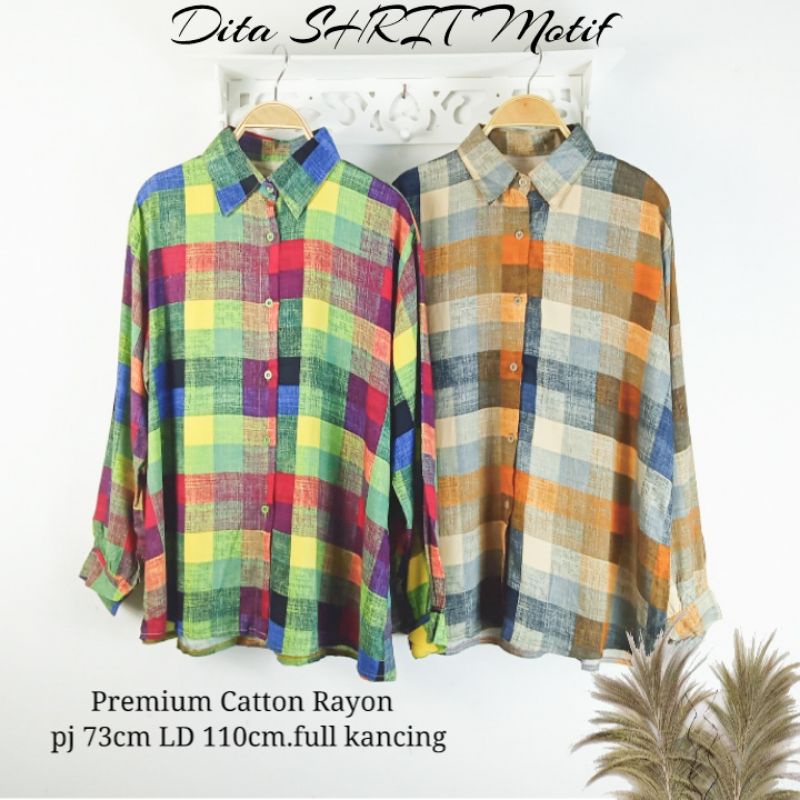 AQO DITA SHRIT MOTIF KOTAK