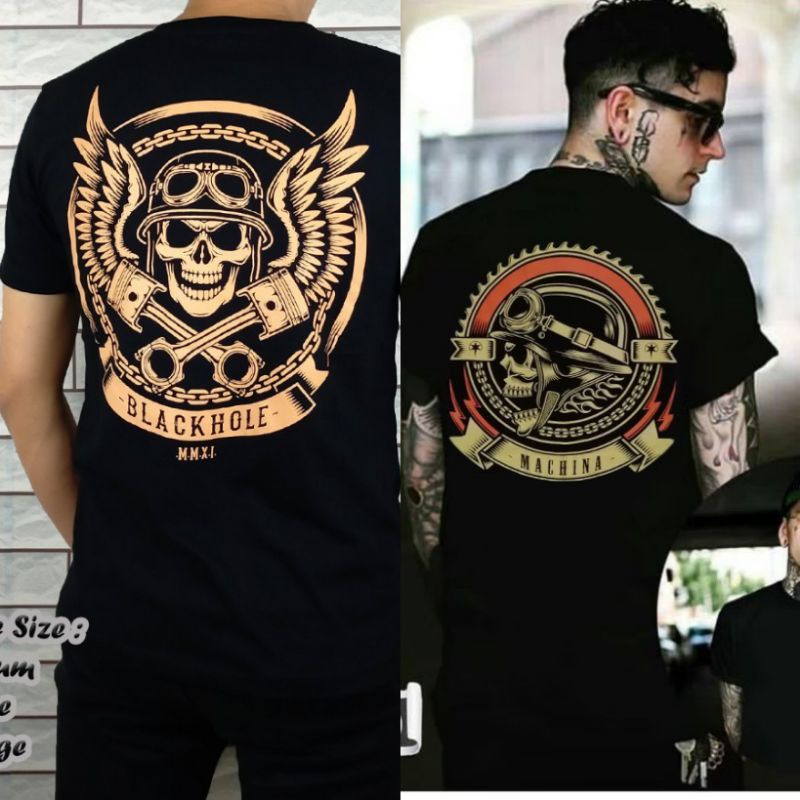 Kaos Pria lengan pendek deus machina hitam - t shirt premium pubg deus hitam cowok - kaos polos dist