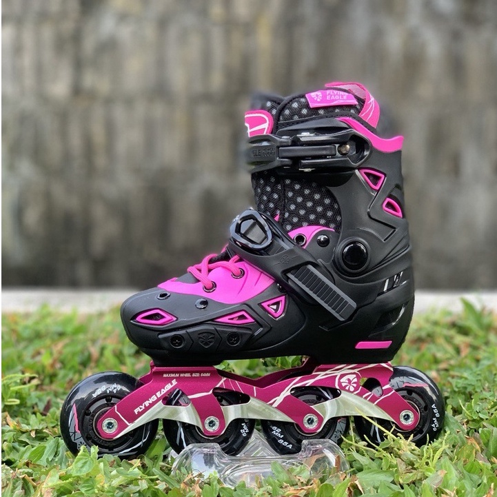Sepatu Roda Anak Inline Skate Pemula Flying Eagle S9 Pink