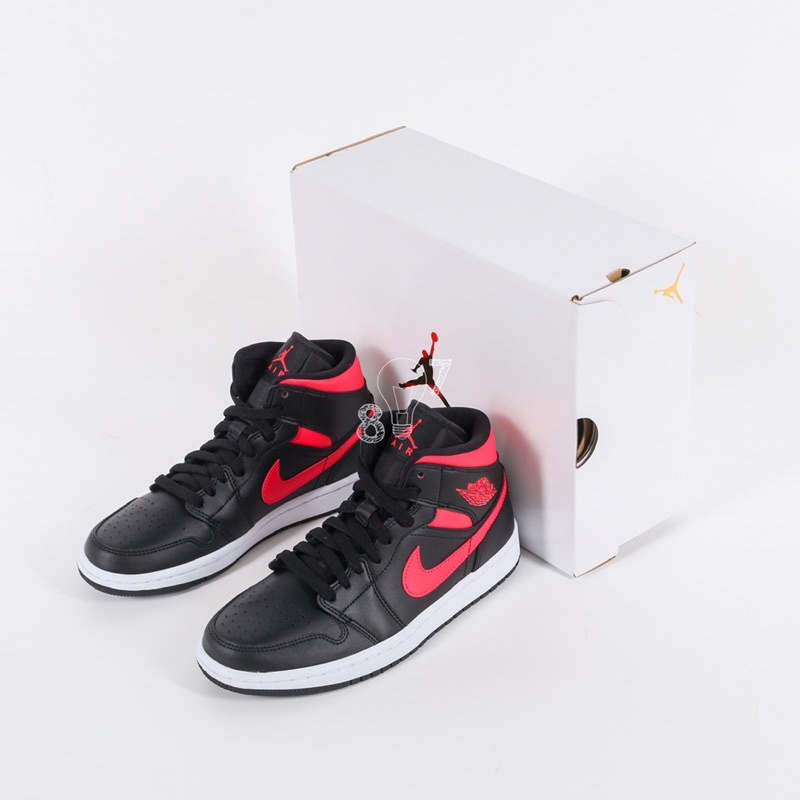 Air Jordan 1 Mid Black Siren Red