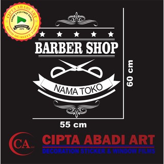 WALL STICKER CUTTING STIKER  DINDING KACA  BARBER SHOP  