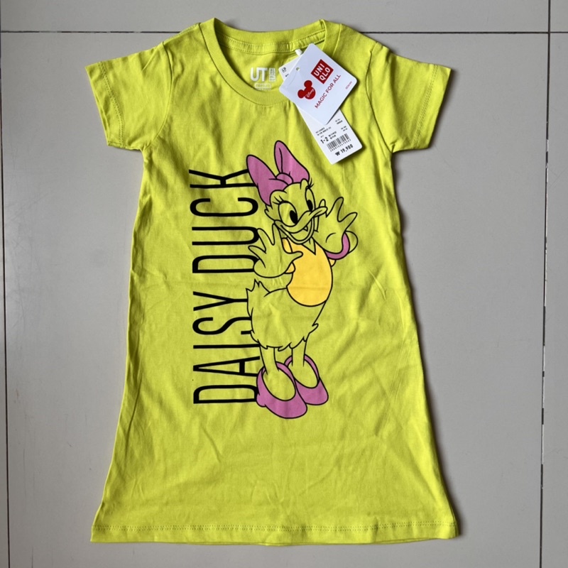 Dress Santai Anak Perempuan Uniqlo Disney Daisy Duck
