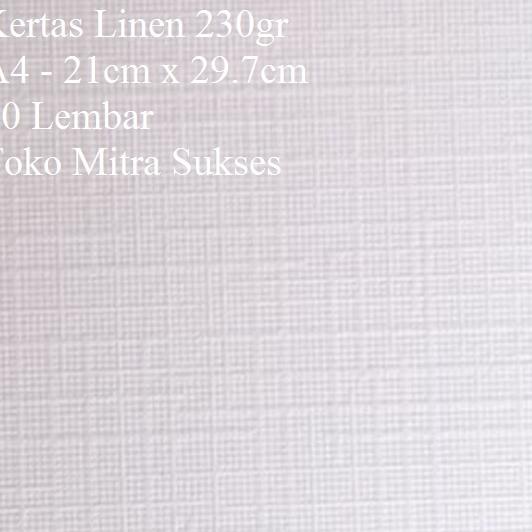 

Terbaik! Kertas Linen Jepang 230gram A4 isi 50 Lembar ✓