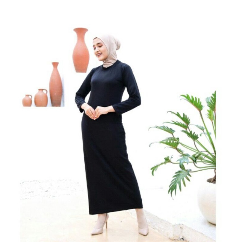 GAMIS MANSET LENGAN PANJANG SPANDEK||DALAMAN GAMIS/KAFTAN