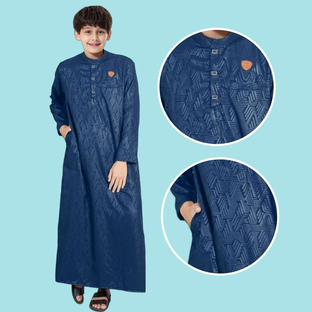 AL-FADIL/gamis anak KATUN EMBOS laki laki usia 1-14 tahun/kurta arabic anak/koko anak/jubah anak premium /baju muslim era baru