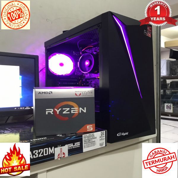 Terlaris PC / CPU GAMING RAKITAN AMD RYZEN 5 2400G REQ