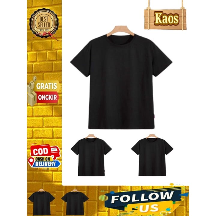 KAOS POLOS HITAM KAOS DISTRO MURAH SALE KAOS POLOS LUCU BISA COD KAOS CEWEK COWOK KAOS BUAT SABLON / KAOS POLOS LENGAN PENDEK COTTON COMBED 30S / Jns Kaos Polos Bayi &amp; Anak Untuk Usia 6 Bulan-12 Tahun Bahan Katun Combed 30s