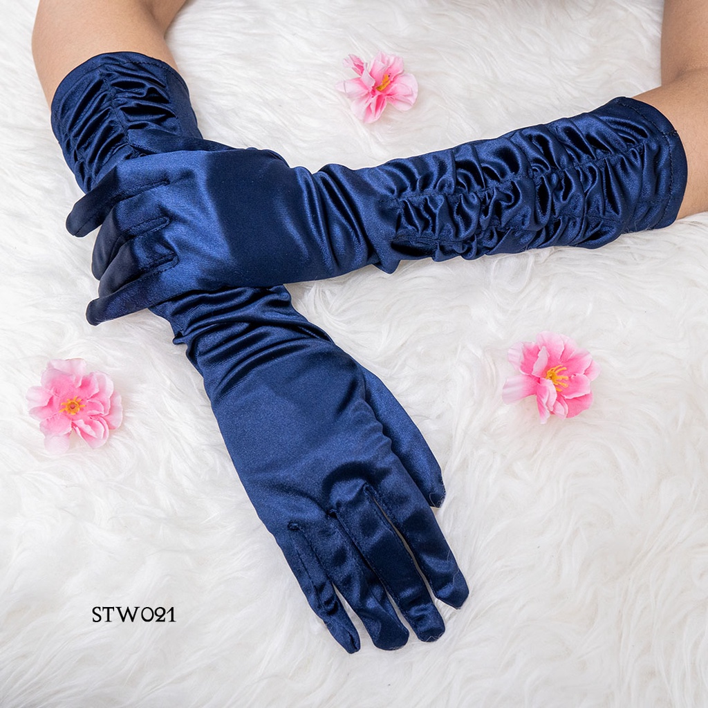 [LIMITED] WEDDING GLOVES AKSESORIS PENGANTIN SARUNG TANGAN PESTA NAVY STW021