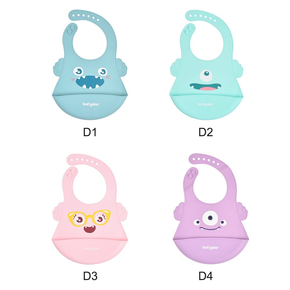 Celemek bayi silicon Baby BIB Slabber Full Silikon motif karakter lucu slaber bayi clemek makan bayi