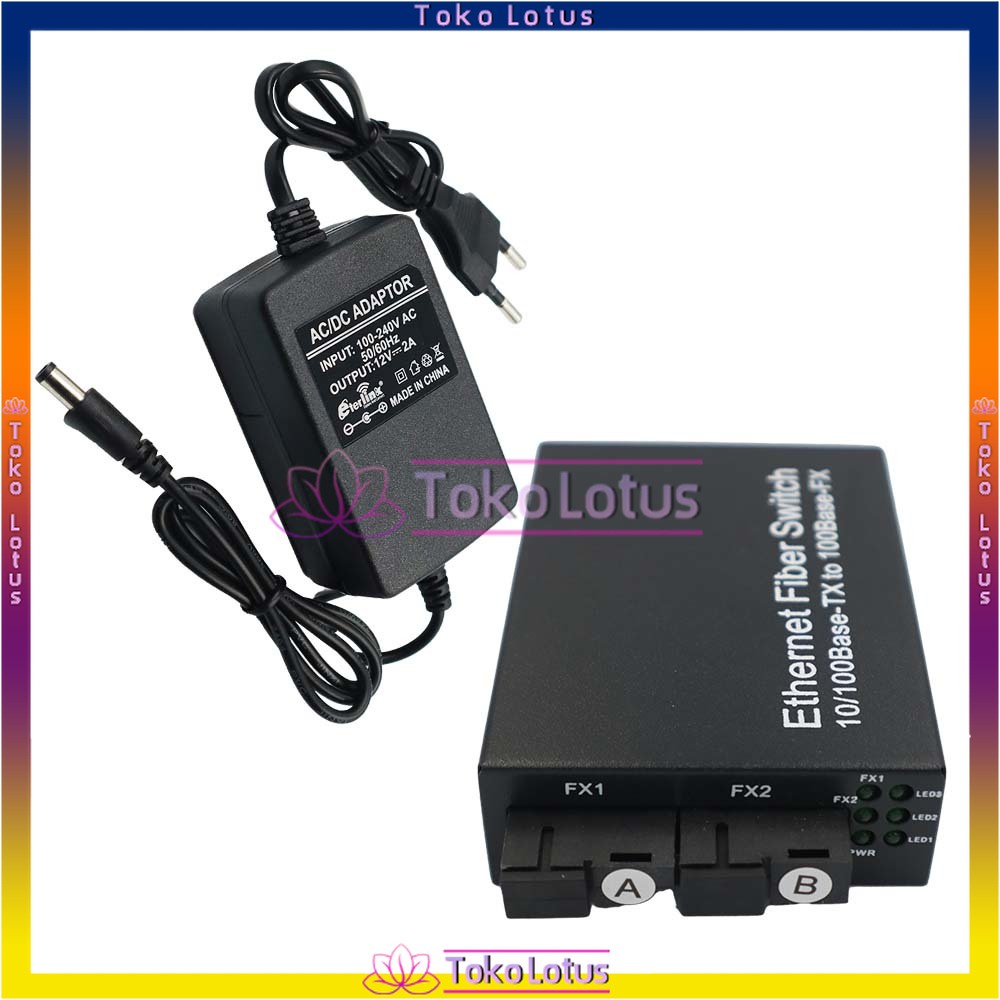 [Bisa Bayar COD] Konverter Saja / Fullset 2F1E - CM2F1E -POE MEDIA CONVERTER 10/100 20KM SC - Media Konverter Fiber Optik