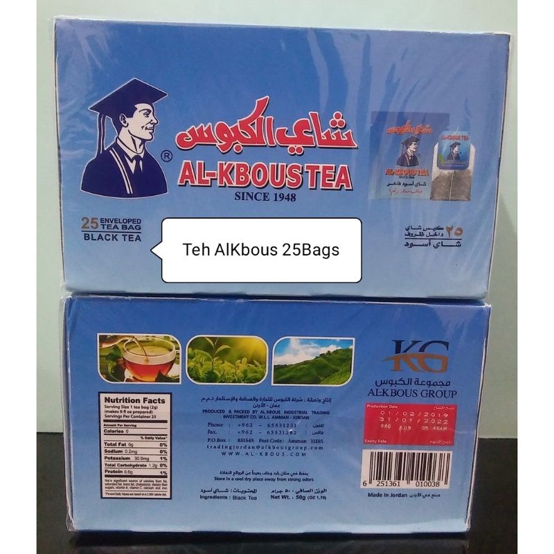 

TEH CELUP ALKBOUS ISI 25 BAGS IMPOR ARAB SAUDI Al Kbous Tea Black Tea