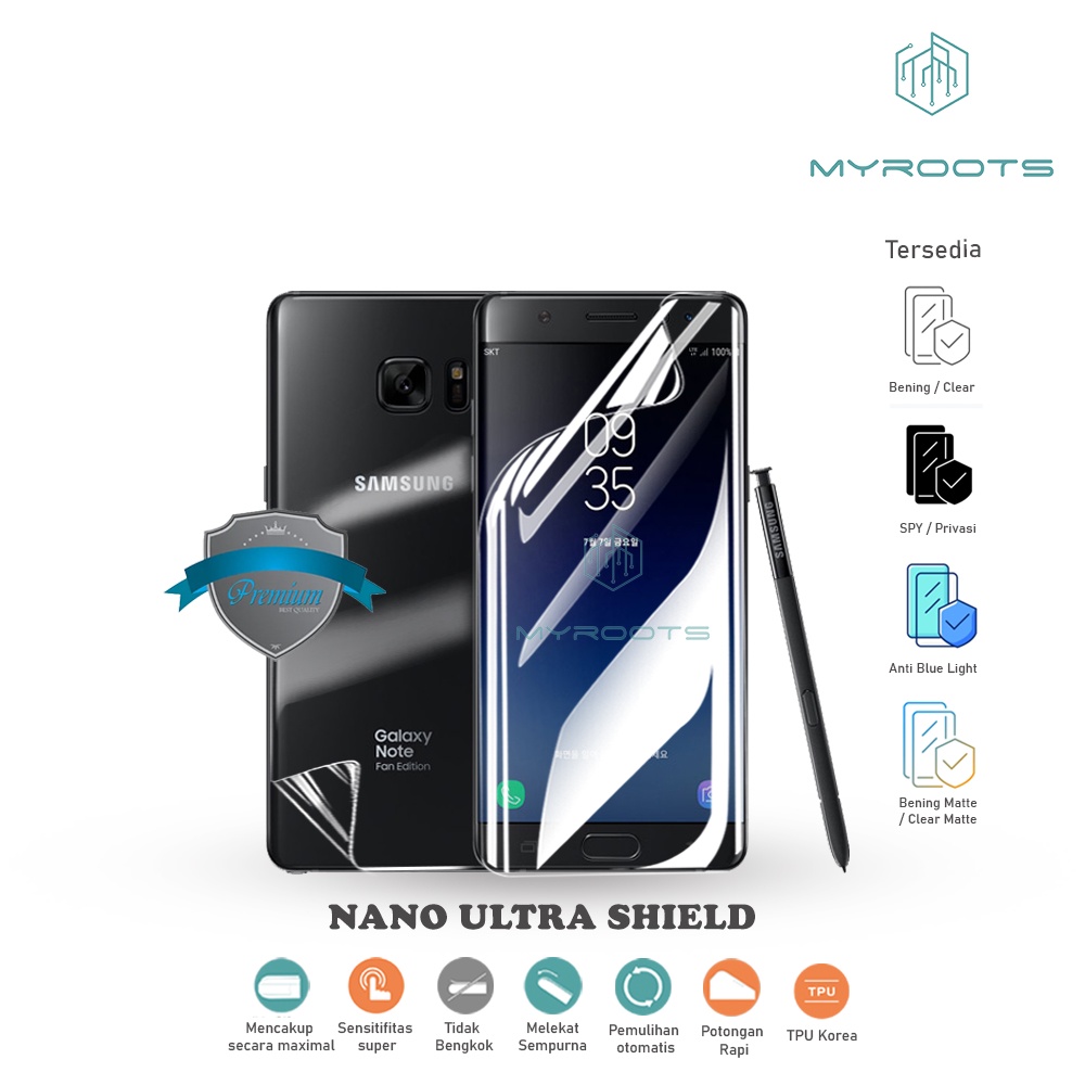 Anti Gores Jelly Hydrogel For Samsung Note FE - Full Depan Belakang Anti Shock Screen Guard Protector