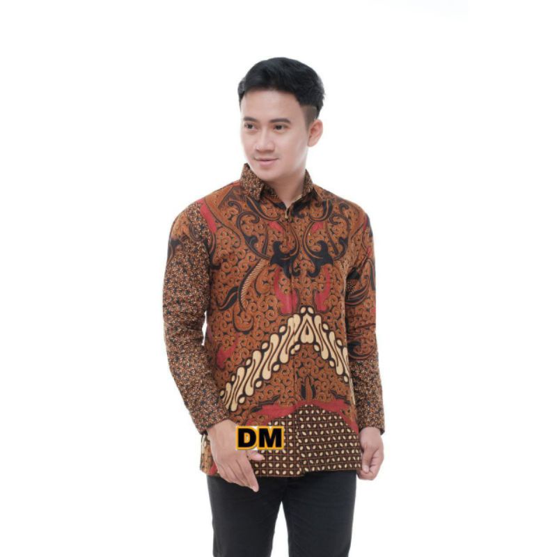 Kemeja Batik Pria Baju Batik Kondangan Lengan Panjang Motif Klasik