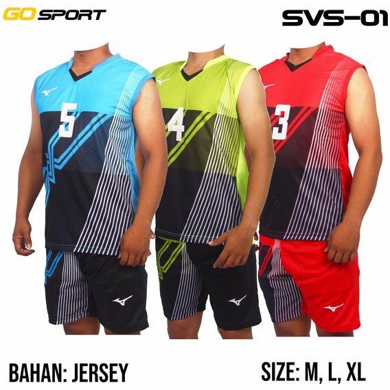 SVS01 Setelan volly  singlet jersey Volly singlet baju stelen volly stelan voli mizuno