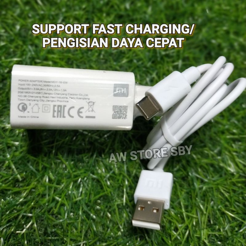 CHARGER XIAOMI TYPE C Fast Charge Redmi 8 9 10/9T/ note 7/note 8/8 pro/ Poco F1/ M3/5x A1/6x A2 [MD-Y11]