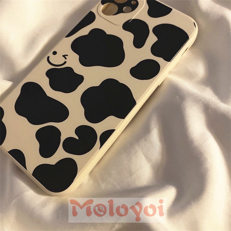 Straight Side Case Vivo Y20 Y20I Y21S Y21 2021 Y33S Y11 Y15 Y12 Y17 Y12I Y12S Y20S Y93 Y95 Y51 Y91C Y53S Y51A Y31 2021 Y53 Y91 Y50 Y30 Y30I Smiling Black Leopard Shockproof Soft Tpu Back Cover
