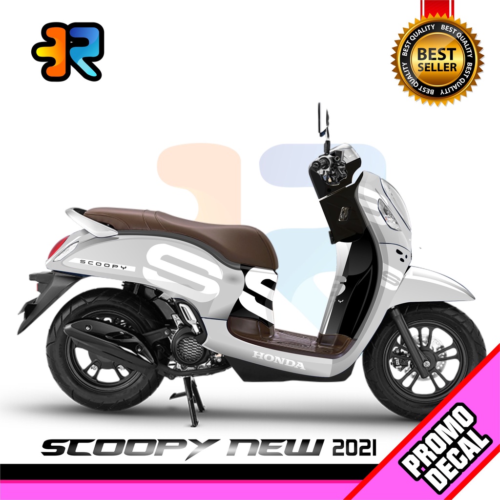 Decal Motor Scoopy 2021 Desain Simple Sticker Full Body