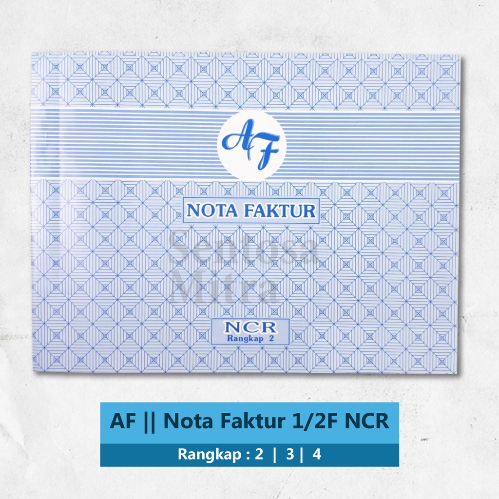 

AF Buku Nota Faktur 1/2 Folio NCR 2 , 3 , 4 ply / rangkap