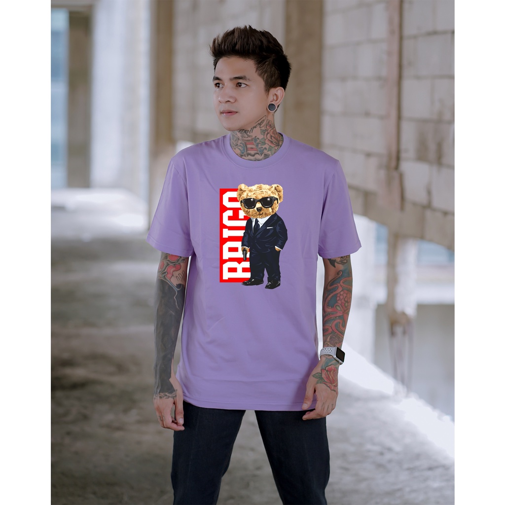 BRIGO Kaos Lengan Pendek Bear MAFIA II Kaos Distro BRIGO Beruang MAPIA II Kaos Katun Combed M-XL ( Pria &amp; Wanita )