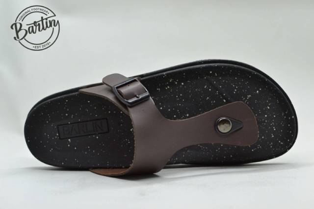 BUFFON BROWN - BARLIN FOOTWEAR | Sandal Jepit Pria Casual Harian Santai Original Murah  Awet Kuat