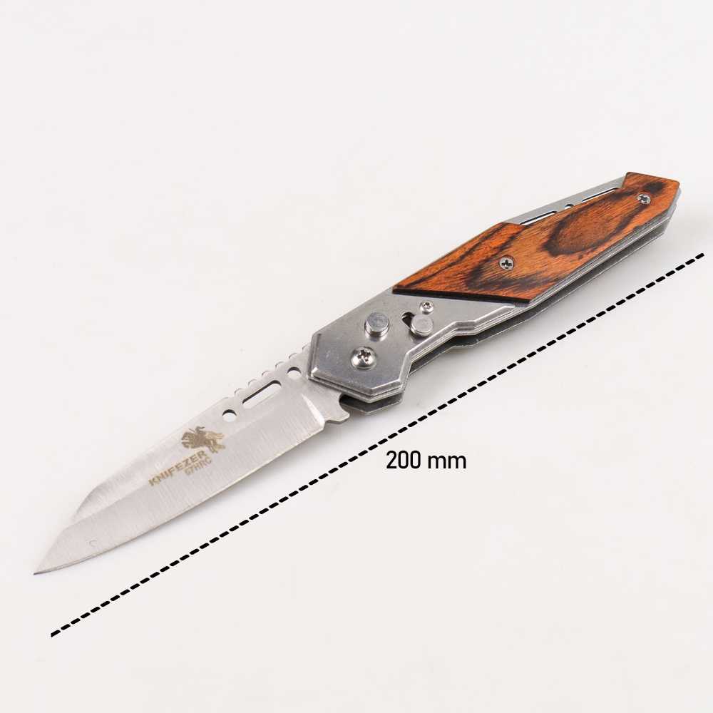 KNIFEZER Doom Blade Pisau Lipat Berburu Survival Knife EDC 200mm 57HRC