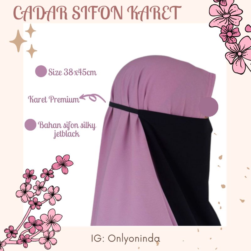 Cadar Sifon silky /cadar karet sifon /cadar dobel layer