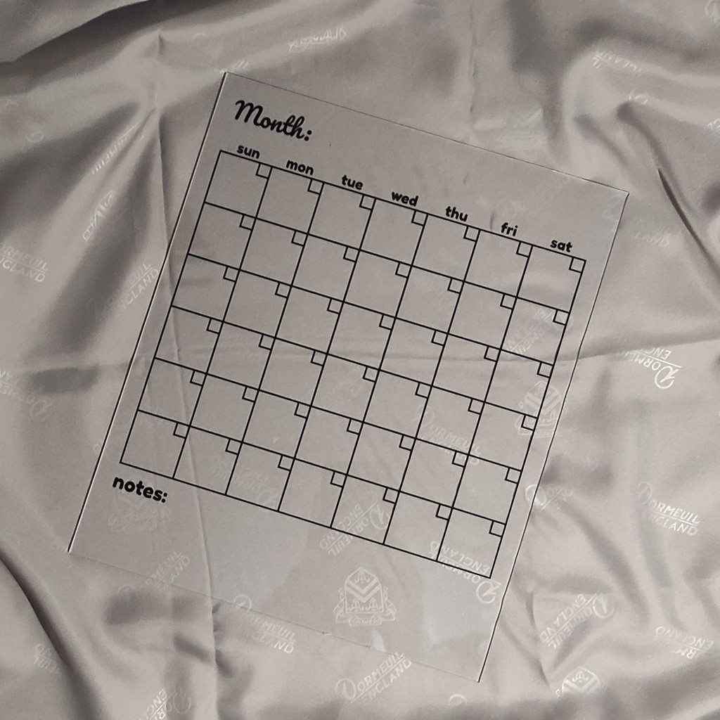 

Acrylic Art Monthly Planner Vertikal Rencana Bulanan