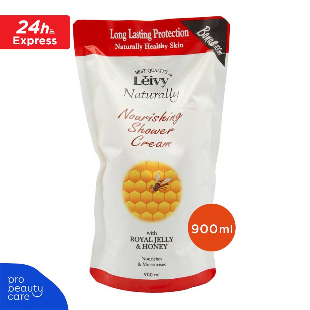 Leivy – Nourishing Shower Cream with Royal Jelly &amp; Honey Refill (900 ml)