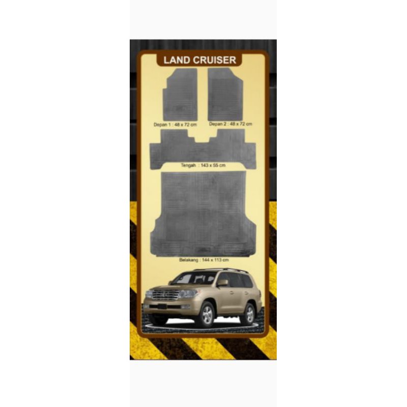 karpet karet alas lantai mobil land cruiser vx80 full set