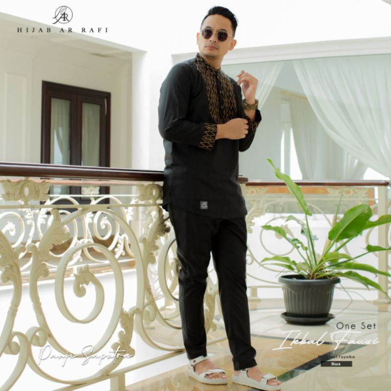 baju kemeja Koko setelan celana cowok dewasa terbaru limited edition Koko Ikbal Fauzi ORI ArRafi men