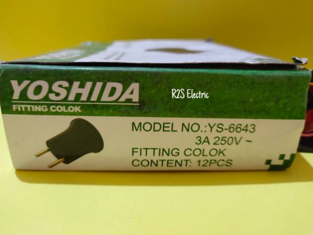 Fitting Colok Lampu Yoshida Hitam