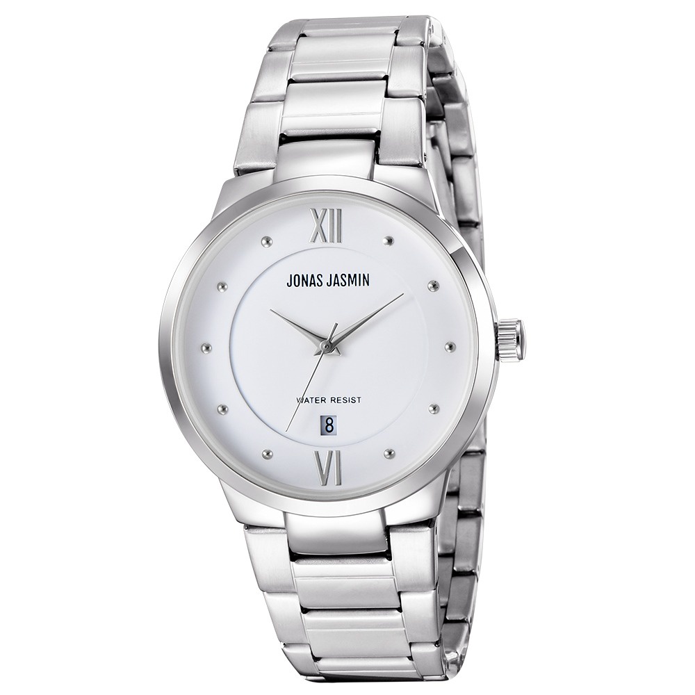 Jam Tangan Rantai Pria Fashion Jonas Jasmin Original JJ-3105ML Tanggal Aktif Jonas Jasmin Original J