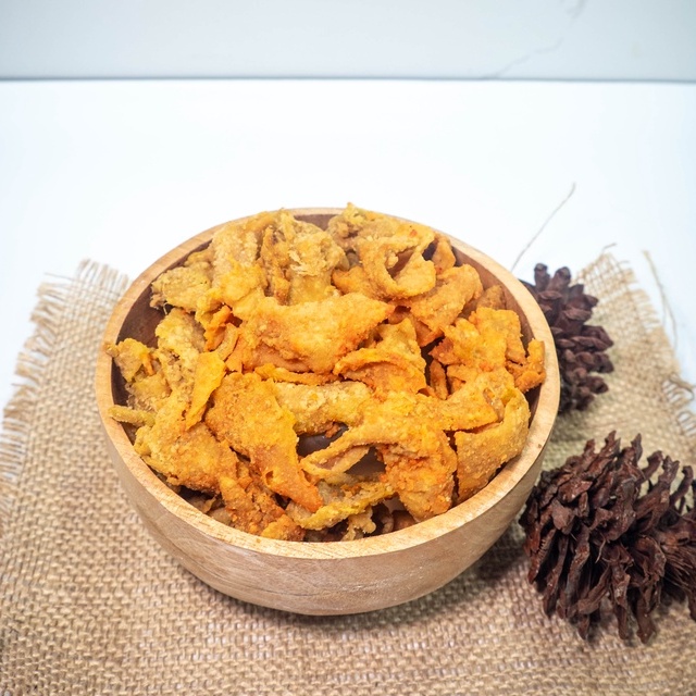 

Cemilan Premium Crispy Chicken Skin D'Kruig